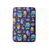 Troebele tropische vissen op donkerblauw badmat (Voorkant Verticaal)