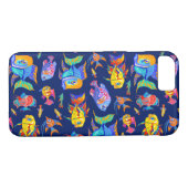 Troebele tropische vissen op donkerblauw Case-Mate iPhone case (Achterkant (Horizontaal))