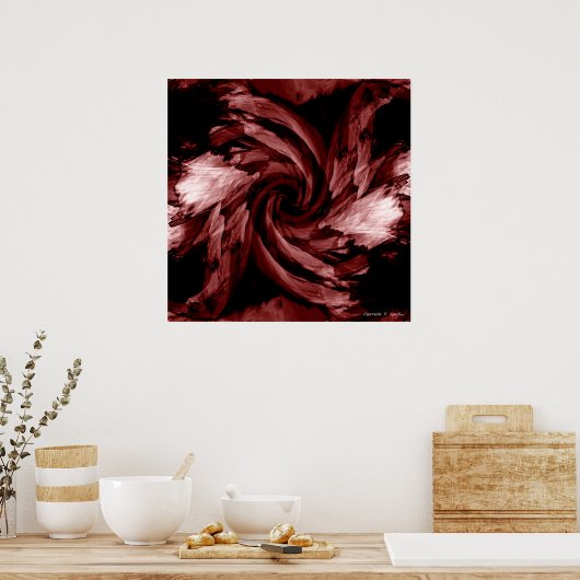 Troebele vervormingen 3 poster (Keuken)