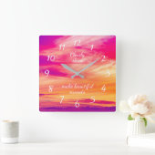 Troebele Zonsondergangen maken prachtige Vierkante Klok (Huis)