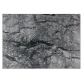 Troebele zwarte gelaagde marmersteen afwerking snijplank (Voorkant)