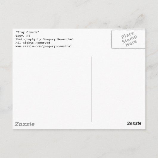 troebelen briefkaart (Achterkant)