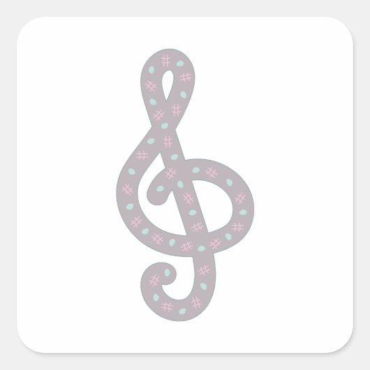 troebelen vierkante sticker (Voorkant)