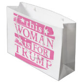 troef | deze vrouw is voor Trump Election Gear Groot Cadeauzakje (Achterkant Gekanteld)