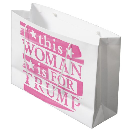 troef | deze vrouw is voor Trump Election Gear Groot Cadeauzakje (Voorkant Gekanteld)