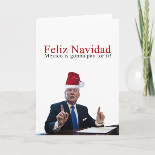 Troef. Feliz Navidad, Mexico gaat voor het Feestdagen Kaart (Voorkant)