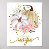 Troefkaartjes met recept voor bruidsfeest met herf poster (Voorkant)
