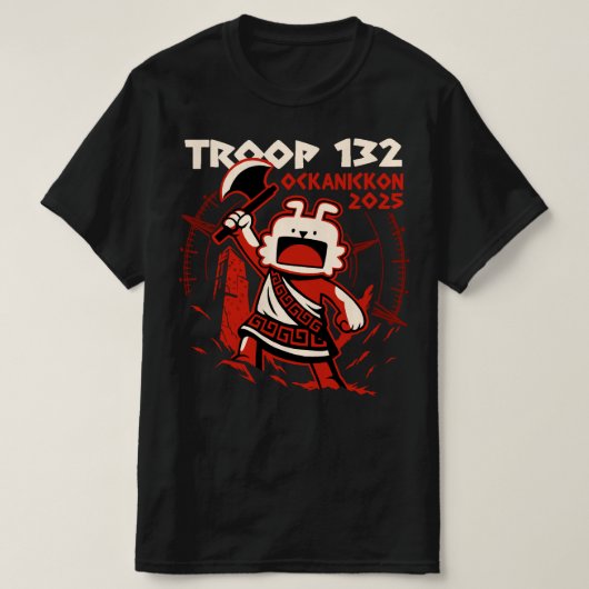 Troep 132 Ockanickon Class B T-shirt (Design voorkant)