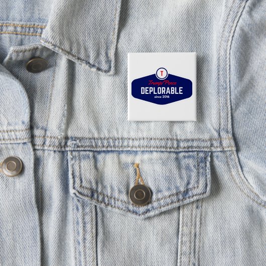 troep deplorabele knop vierkante button 5,1 cm (In situ)