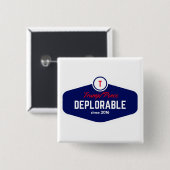 troep deplorabele knop vierkante button 5,1 cm (Voorkant /achterkant)