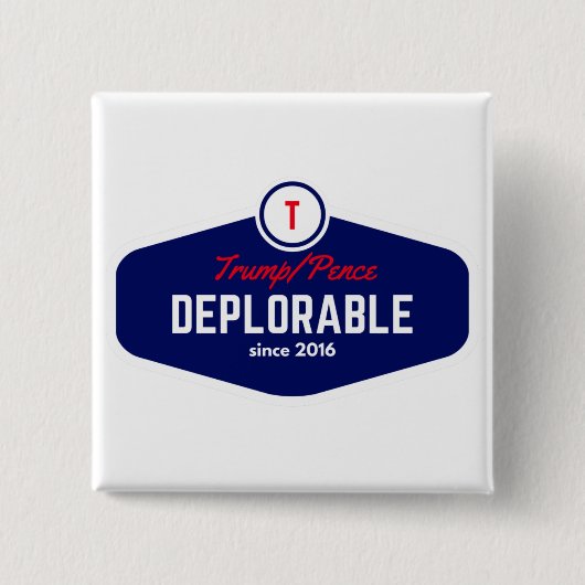 troep deplorabele knop vierkante button 5,1 cm (Voorkant)
