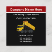 Troep en verwijdering van afval vierkante visitekaartje (Voorkant)