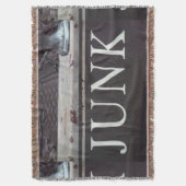 Troep op antiek sleepwagen, auto, rusted metal deken (Voorkant Verticaal)