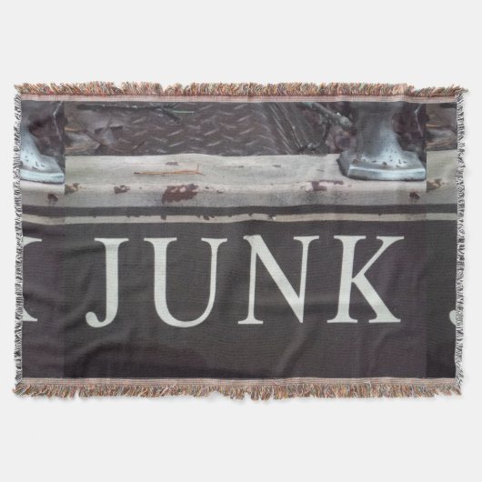 Troep op antiek sleepwagen, auto, rusted metal deken (Voorkant)