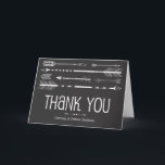 Troep Pijlen Trouw Huwelijks Dankkaart | Grijs Bedankkaart<br><div class="desc">Dit is onderdeel van een huwelijksuitnodiging - bijpassende items beschikbaar. Andere kleuren beschikbaar.</div>