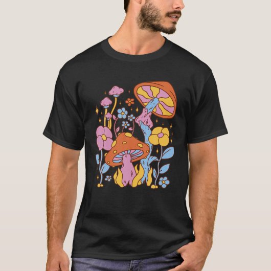  troep Psychedelische paddenstoel en landgreep T-shirt (Voorkant)