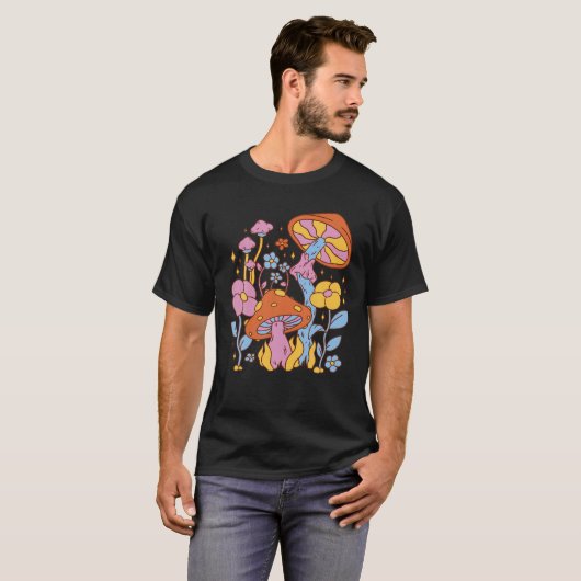  troep Psychedelische paddenstoel en landgreep T-shirt (Voorkant volledig)