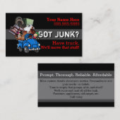 Troep verwijderen.Hauling.Garbage.Promotion Visitekaartje (Voorkant / Achterkant)