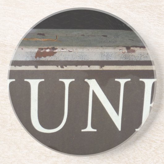 Troep:  vrachtwagenbord zandsteen onderzetter (Voorkant)