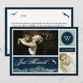 Troepen Hochzeit Marine Huwelijksfoto Kaarten (Voorkant / Achterkant)