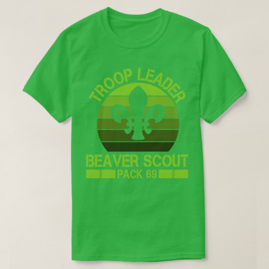 Troepenleider Beaver Scout Pack 69 wildlife cadeau T-shirt (Design voorkant)