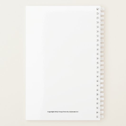 Troepenleider Buitengewone Meisje Scouting Planner (Achterkant)