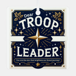 Troepenleider, jij bent de ster in onze reis metalen ornament