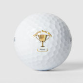 Trofee Beker voor een Trofee 'Getuige'. Golfballen (Voorkant)
