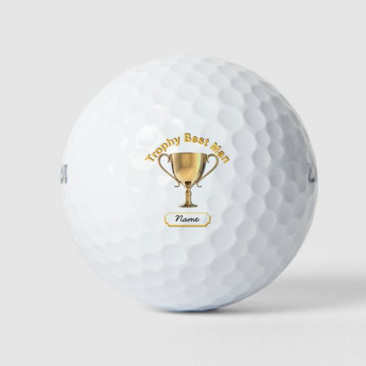 Trofee Beker voor een Trofee 'Getuige'. Golfballen (Voorkant)
