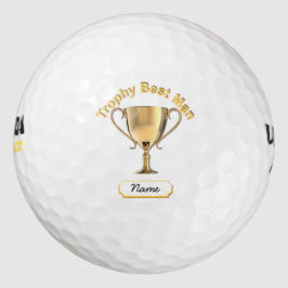 Trofee Beker voor een Trofee 'Getuige'. Golfballen