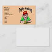 Trofee Echtgenoot cartoon Visitekaartje (Voorkant / Achterkant)