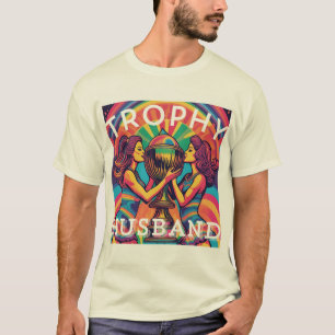 Trofee echtgenoot psychedelisch t-shirt