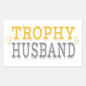 Trofee-echtgenoot Rechthoekige Sticker (Voorkant)