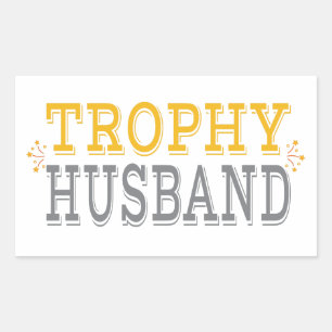 Trofee echtgenoot rechthoekige sticker