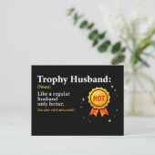 Trofee-echtgenoot Werelds Beste Echtgenoot 1e Plaa Briefkaart (Staand voorkant)