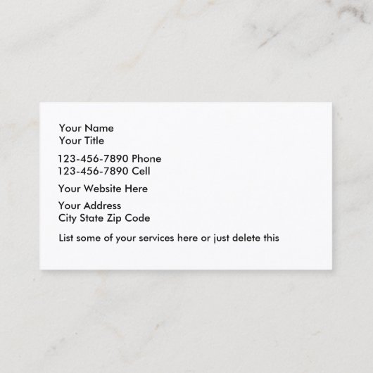 Trofee en awards Visitekaartjes (Achterkant)