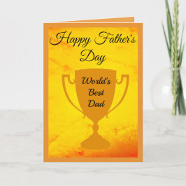 Trofee "Felicitaties Papa" voor de Beste Papa ter  Kaart