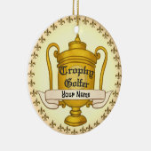 Trofee Golfer golf Keramisch Ornament (Rechts)
