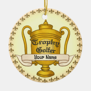 Trofee Golfer golf Keramisch Ornament