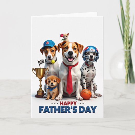 Trofee Hond Vaderdag Kaart (Voorkant)