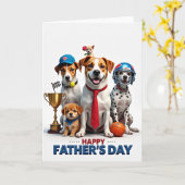 Trofee Hond Vaderdag Kaart (Gele Bloem)