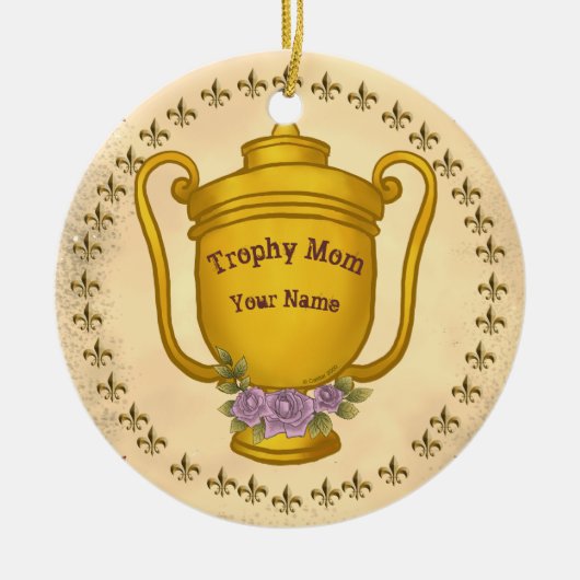 Trofee Mom Keramisch Ornament (Voorkant)