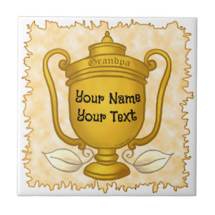 Trofee Opa golf Tegeltje