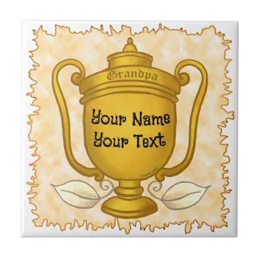 Trofee Opa golf Tegeltje (Voorkant)