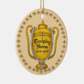 Trofee verpleegster keramisch ornament (Rechts)