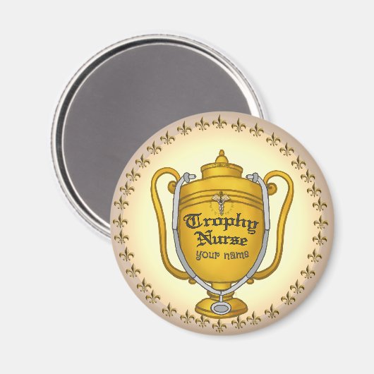 Trofee verpleegster magneet (Voorkant / Achterkant)