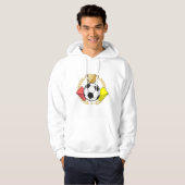 Trofee voor rode en gele voetbal hoodie (Voorkant volledig)