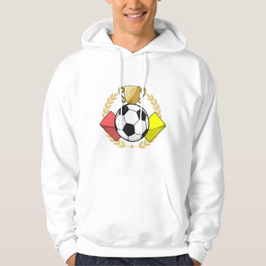 Trofee voor rode en gele voetbal hoodie (Voorkant)