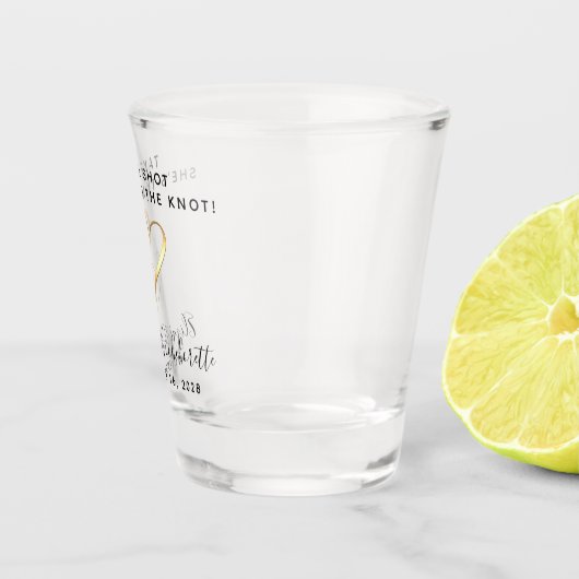 Trofee voor vrijgezellenfeest: 'Take A Shot' Shot Glas (Rechts)