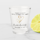 Trofee voor vrijgezellenfeest: 'Take A Shot' Shot Glas (Voorkant)